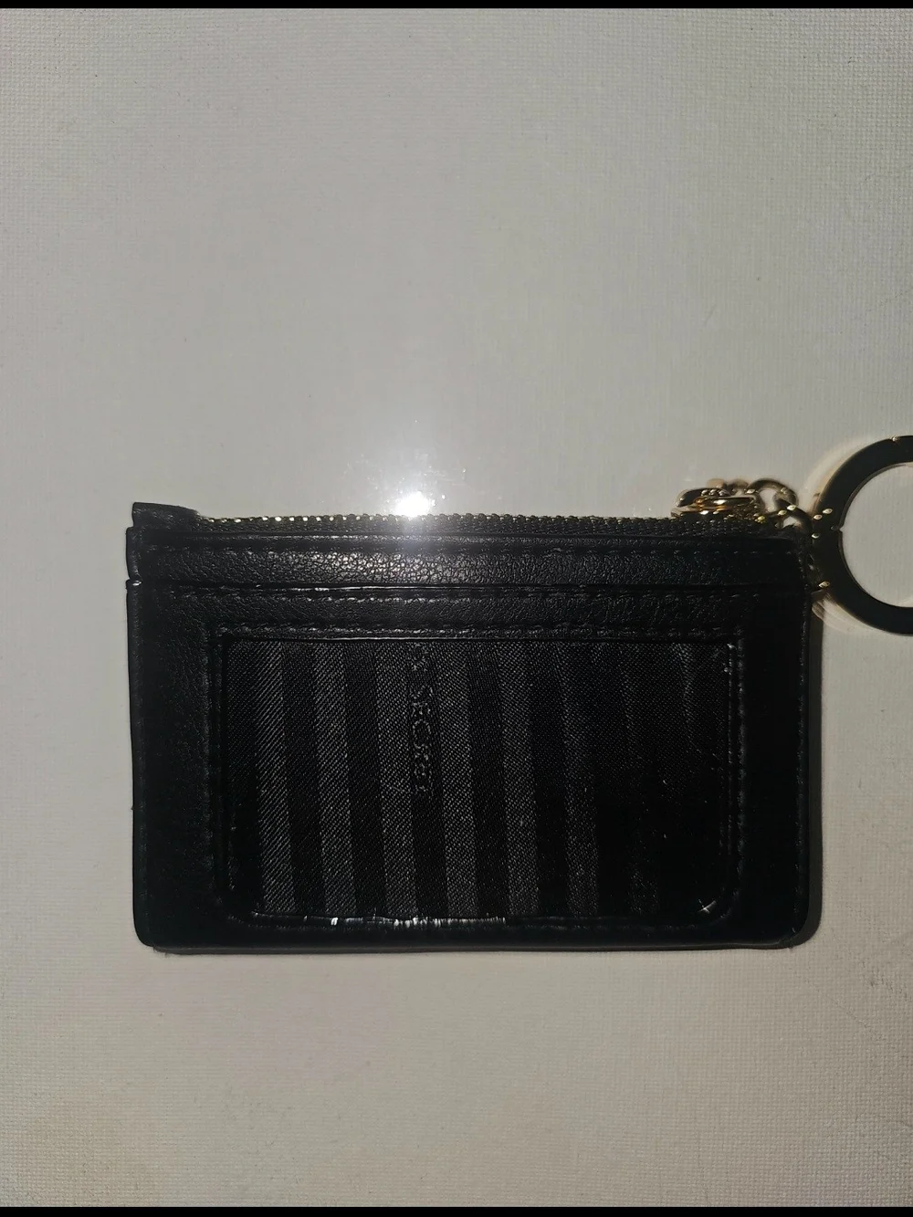 Victoria's Secret Black Quilted Card Case Keychain - Picture 4 of 12